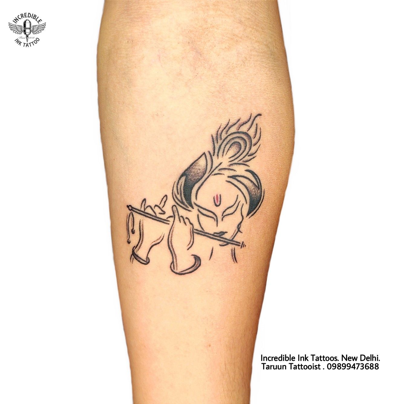 Krishna Tattoo | Krishna tattoo, Arm band tattoo, Band tattoo designs