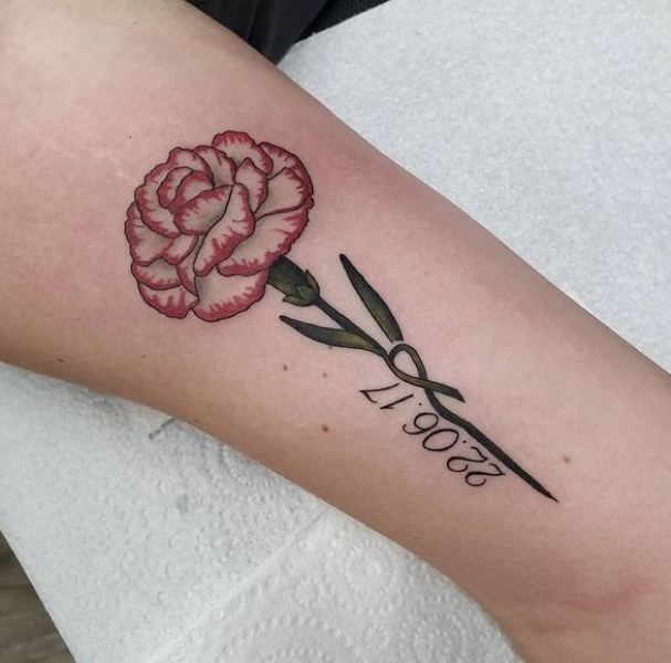100+ Amazing Carnation Tattoo Designs with Meanings, and Ideas - Body Art  Guru