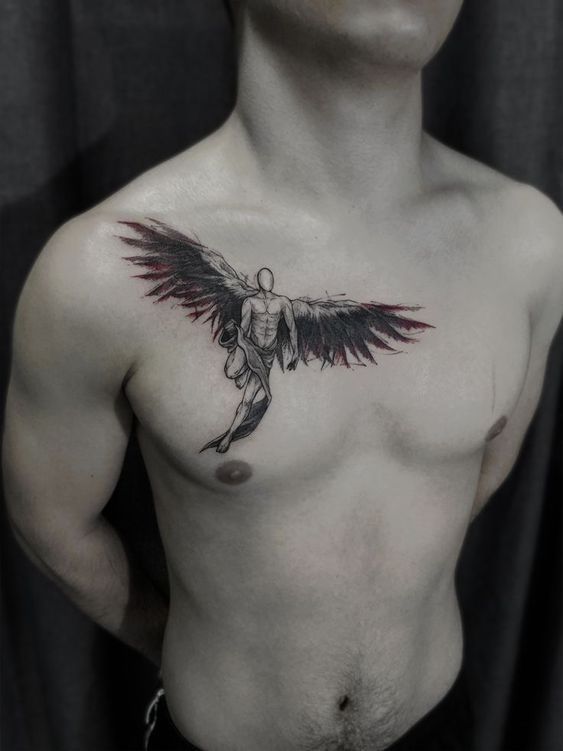 55+ Best Falling Angel Tattoo Designs