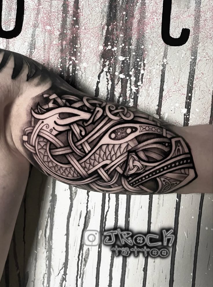 Viking pattern tattoo