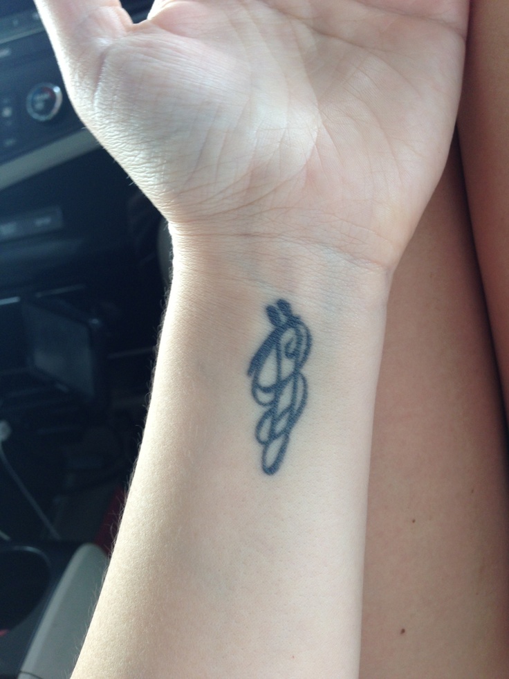 Never alone tattoo (2 people intertwined)