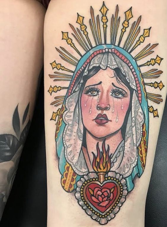 50+ Designs Catholic Mary Tattoo Ideas