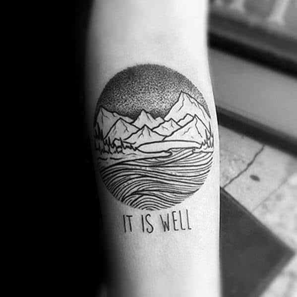 40 Awesome Mountain Wave Tattoo Ideas for Men