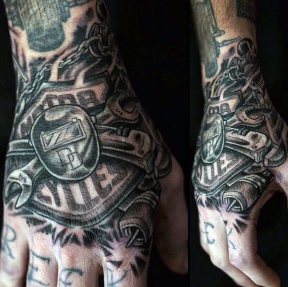 90 Harley Davidson Tattoos For Men - Manly Motorcycle Designs