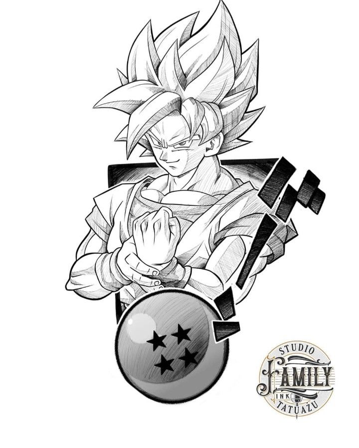 Goku, Dragon Ball Z | Dragon ball tattoo, Z tattoo, Dragon ball super  artwork