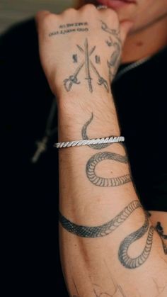 Vinnie Hacker Snake Tattoo