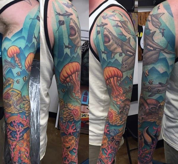 50 Unique Coral Reef Tattoo Designs for Men