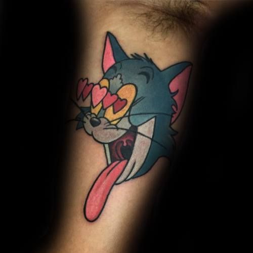 40 Classic Tom and Jerry Tattoo Designs for Men