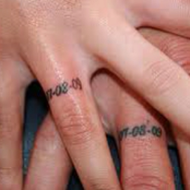Wedding date tattoos