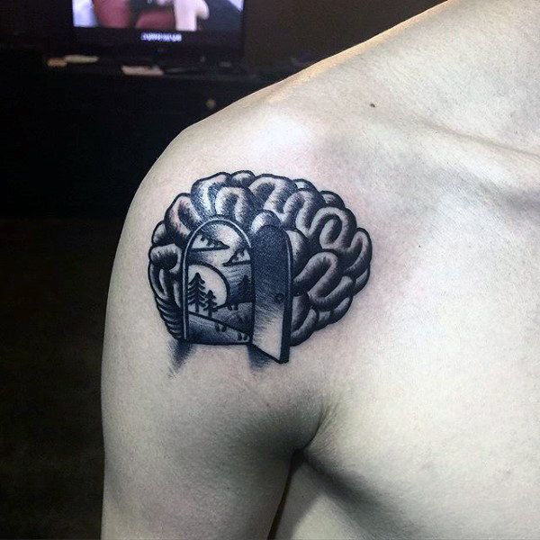 60 Brain Tattoo Designs for Men