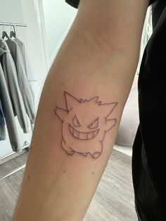 Gengar Line Tattoo