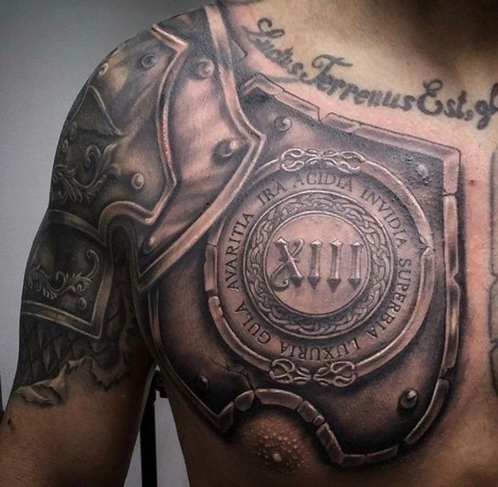 Armor tattoo ideas for men – ultimate symbol of masculinity and strength