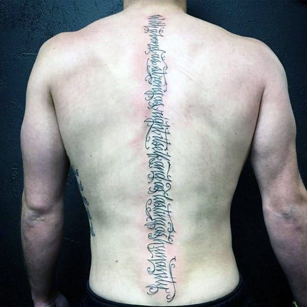 73 Stunning Spine Tattoos for Men