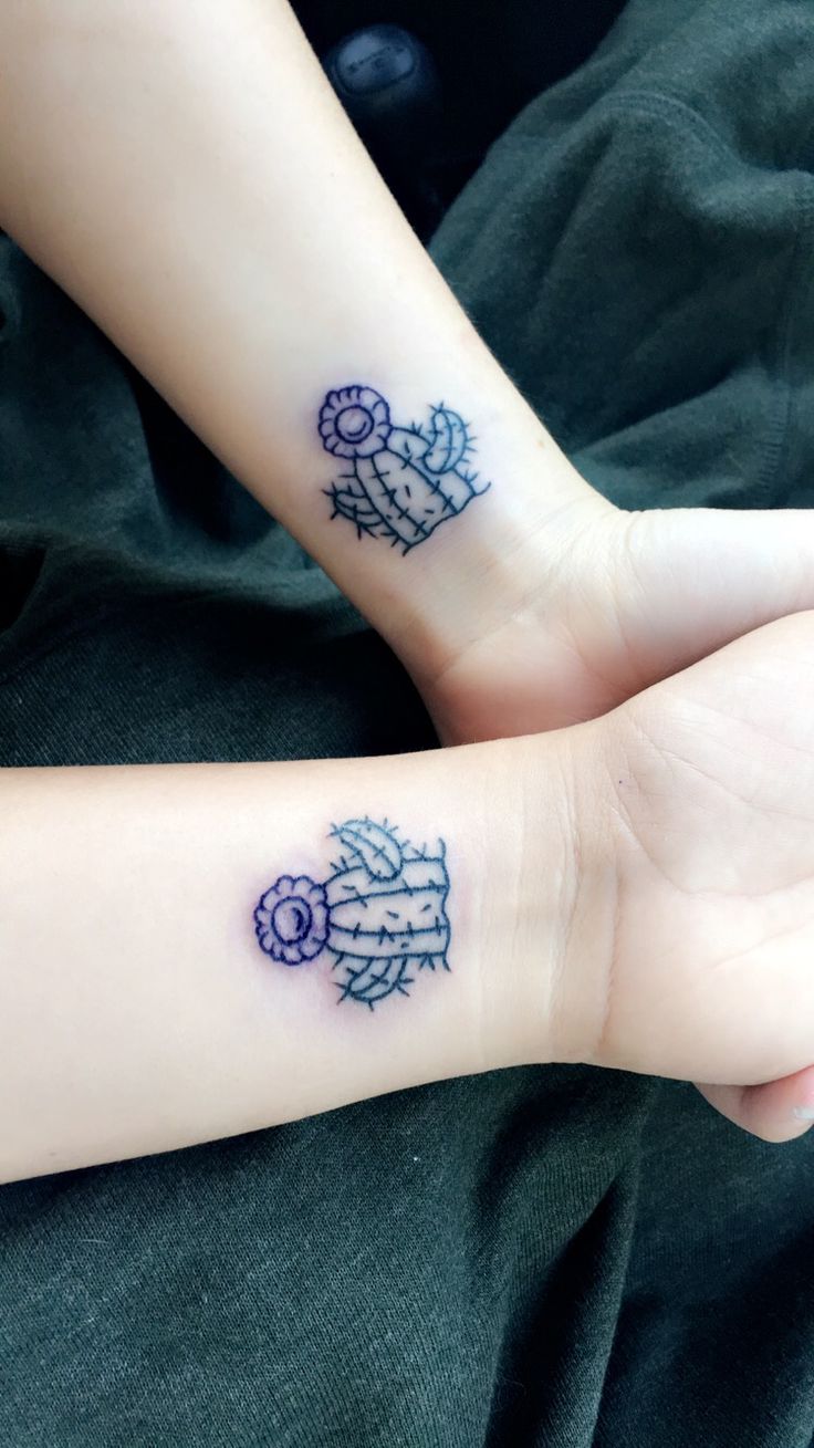Arizona #bestfriendtattoo #Saguaro #cactus #cute #tattoo #small #girly
