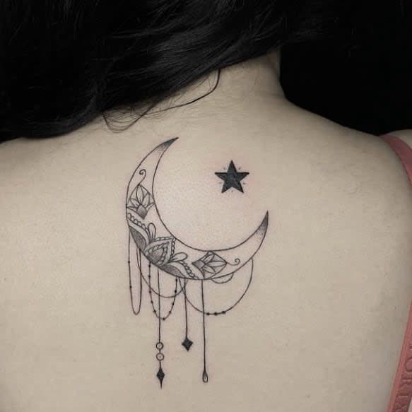 Shining Bright: Cool Moon and Stars Tattoo Ideas