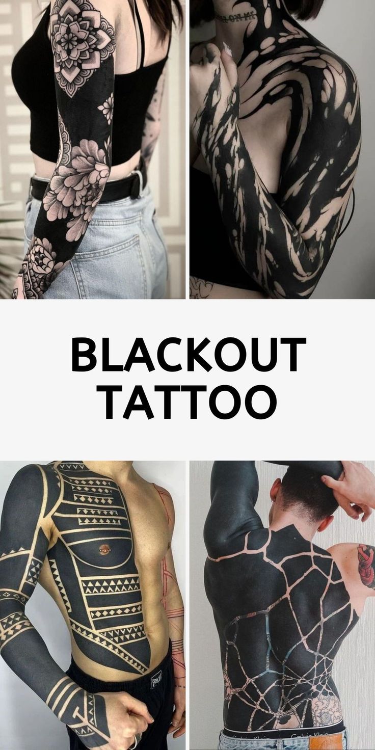 Discover Bold Blackout Tattoo Ideas 2025: Japanese Stencil Art for Women's  Neck, Leg