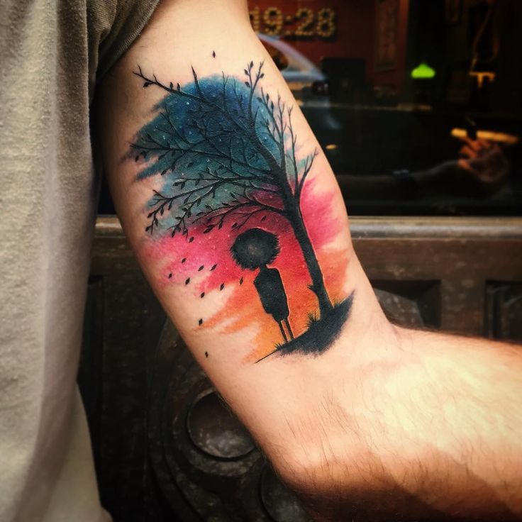 nice 55 Magical Watercolor Tattoo Designs - Everything You Need To Know  Check more at http://stylemann.com/best-watercolor-tattoo-designs/