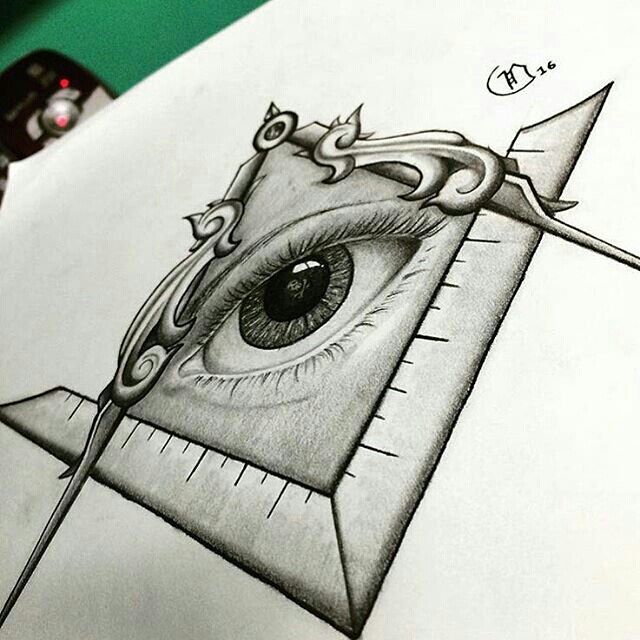 Square and Compass All Seeing Eye