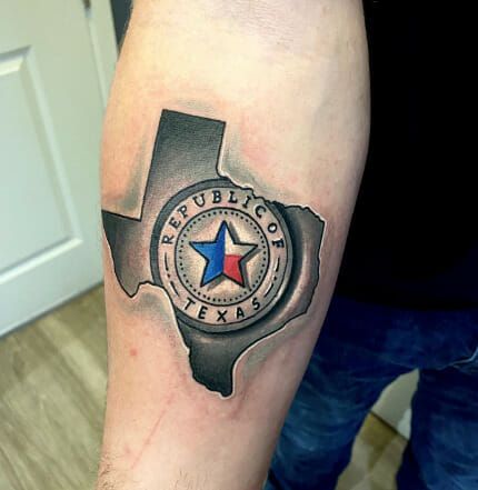 Republic State Of Texas Tattoo Design: 106 State Of Texas Tattoo Ideas-  Show Your Lone Star...