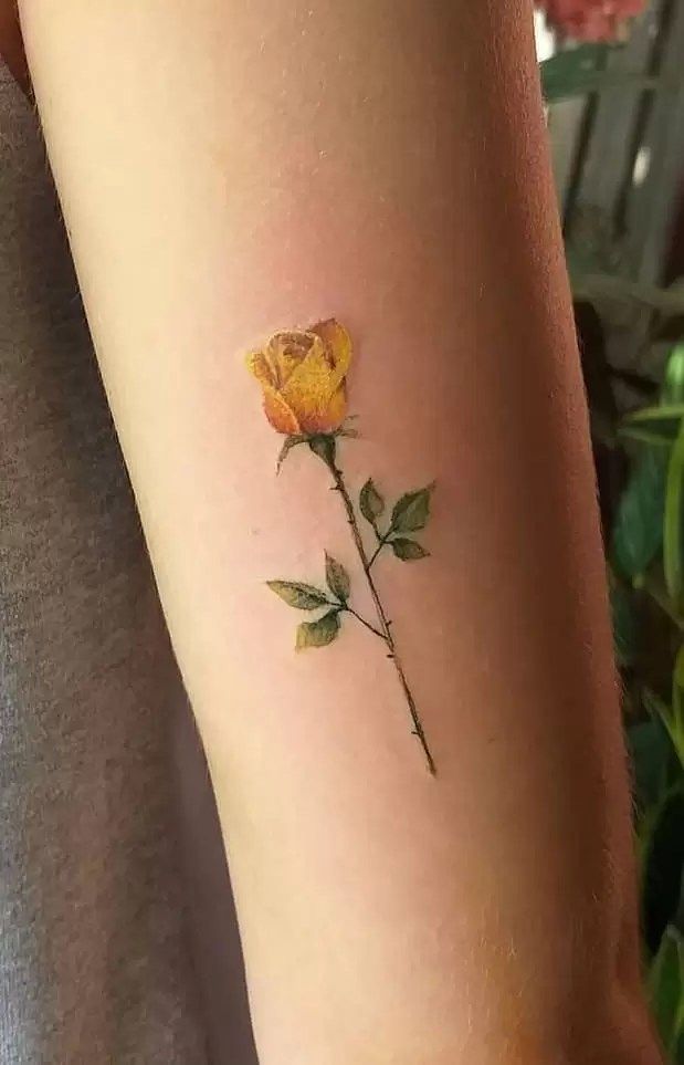 60+ Yellow Rose Tattoos And Their Meanings