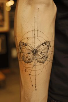 Masculine Butterfly Tattoo