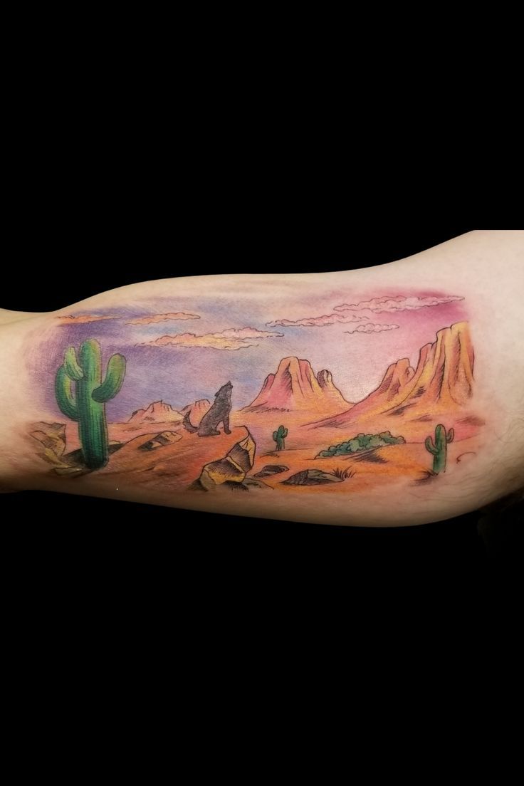 Desert Landscape Tattoo