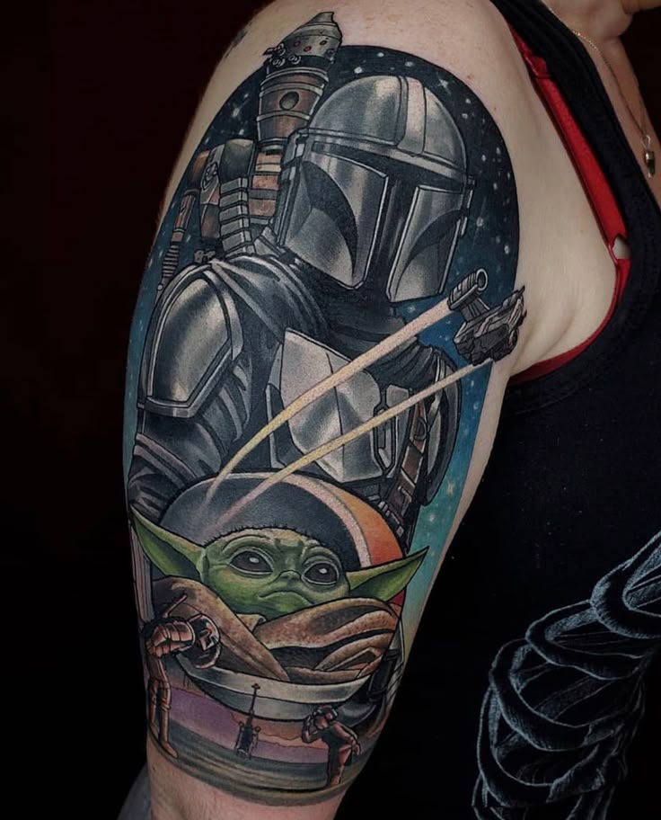 30 Edgy Mandalorian Tattoo Designs