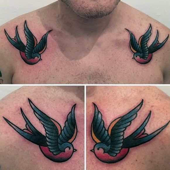73 Traditional Swallow Tattoo Designs for Men