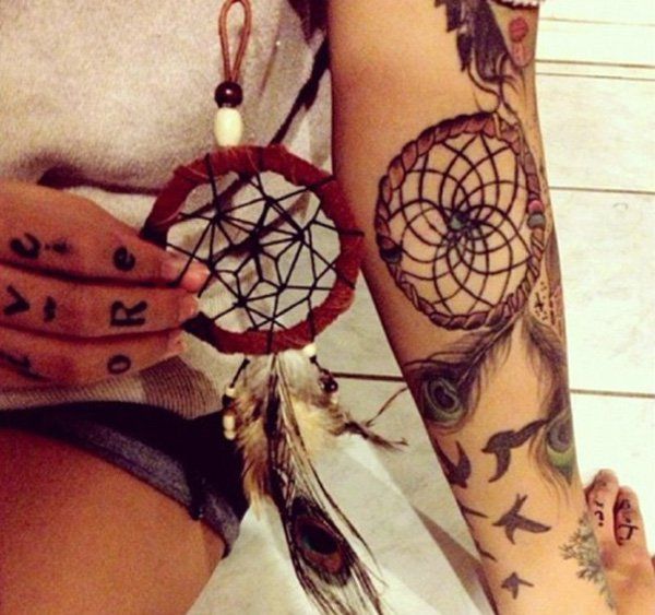 90 Dreamcatcher Tattoo Designs for Women | Art and Design