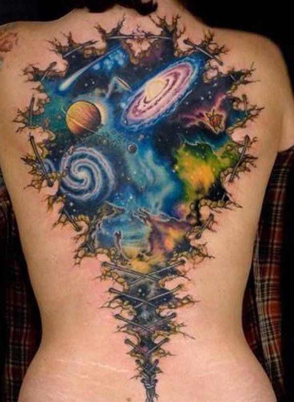 40 Space Tattoo Ideas | Art and Design