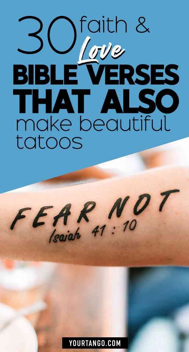 30 Faith Quotes & Bible Verse Tattoo Ideas
