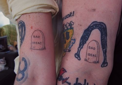 matching tattoo, best friends, tombstone tattoo, bad ideas tattoo