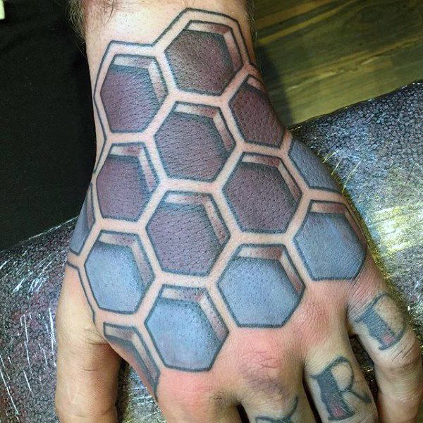 80 Honeycomb Tattoo Designs for Men
