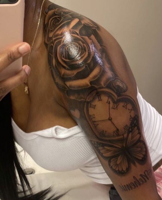 Pin by hood.babyss on TATS | Sleeve tattoos, Shoulder tattoos for women,  Sleeve tattoos for women