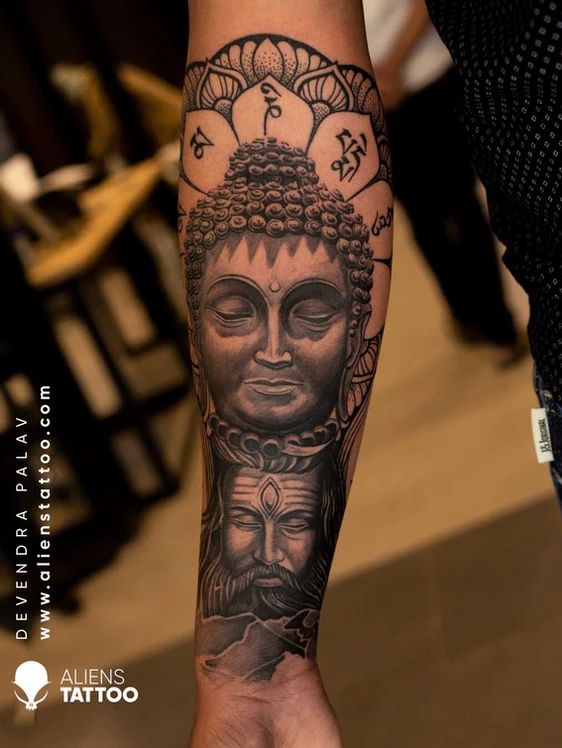 Classic Buddha Tattoo Designs by Aliens Tattoo India