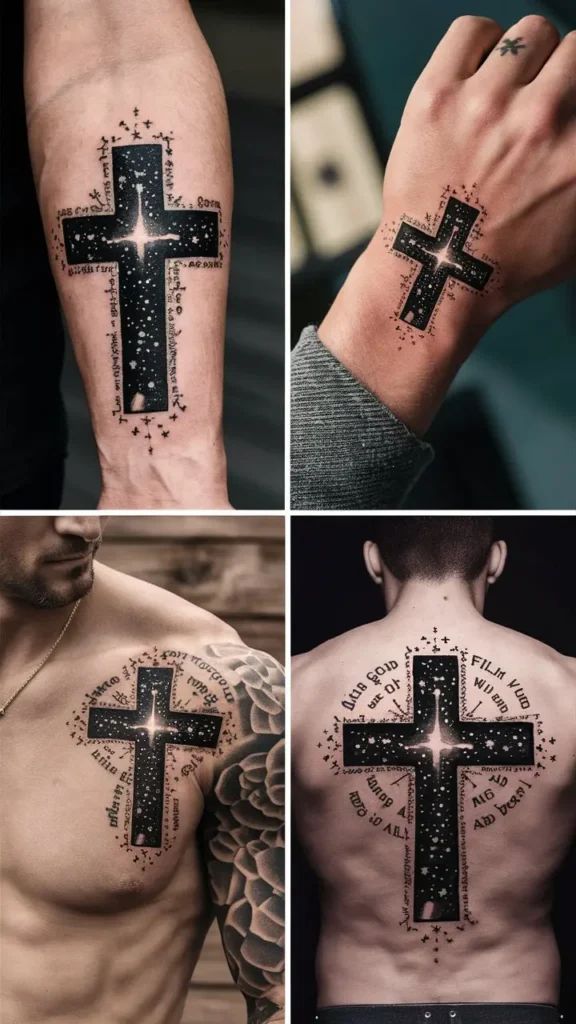 80 Cross Tattoo Designs With Bible Verse For Men