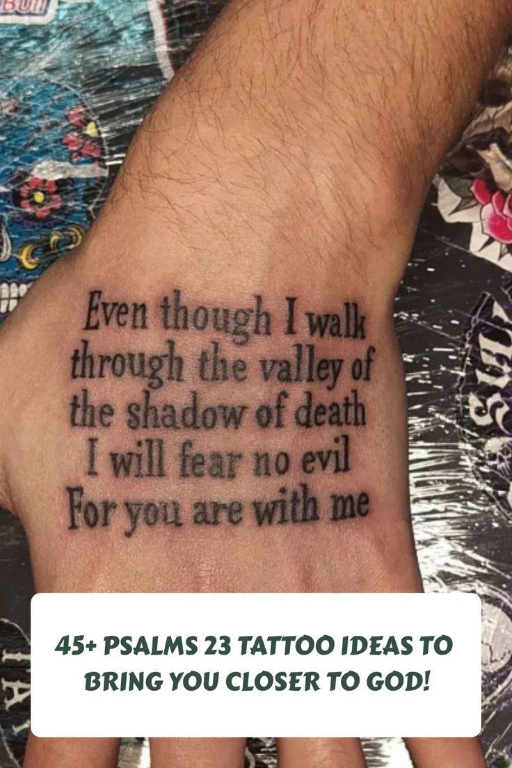 45+ Psalms 23 Tattoo Ideas to Bring You Closer to God!