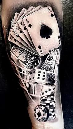 10 gambling tattoo ideas | gambling tattoo, sleeve tattoos, card tattoo