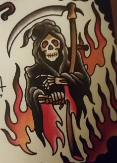 26 Reaper Tattoo ideas | reaper tattoo, traditional tattoo, tattoos