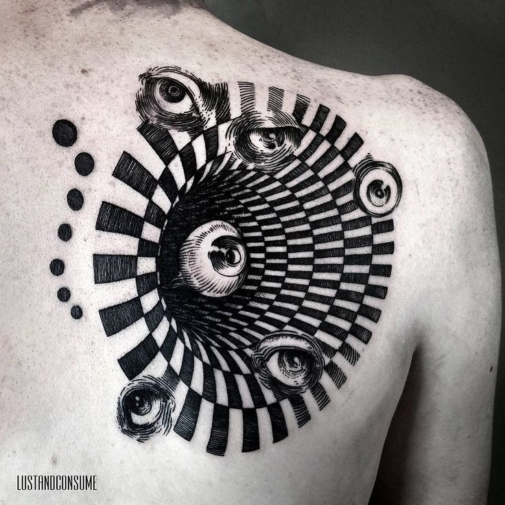 Amazing 3d optical illusions tattoo by Phil Two Ravens @lustandconsume