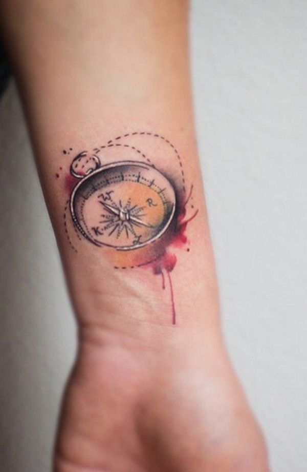 100 Awesome Compass Tattoo Designs | Art and Design
