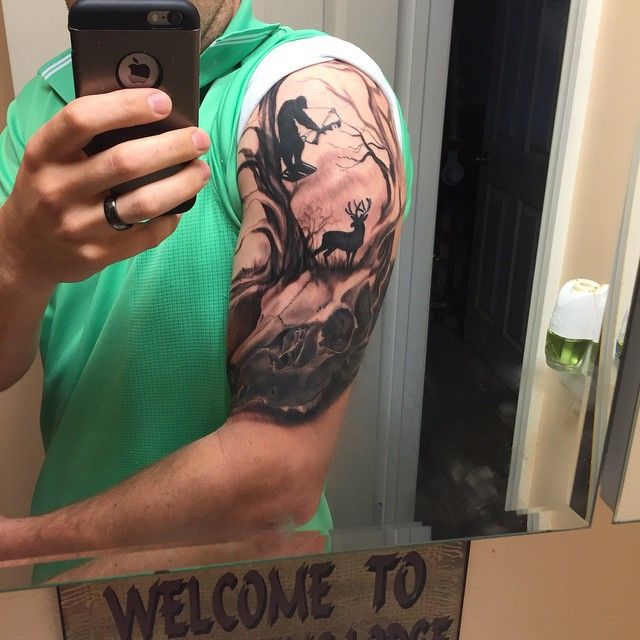 awesome Top 100 hunting tattoos - http://4develop.com.ua/top-100-hunting- tattoos/ Check more at http://4develop.com.ua/top-100-hunting-tattoos/