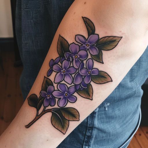 Bold Lilac Tattoo Design Pack