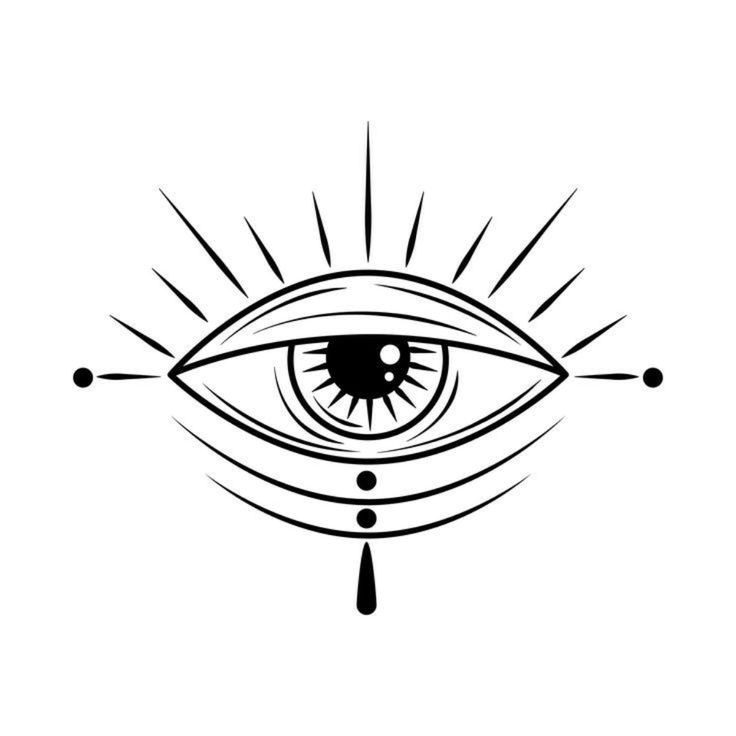 All Seeing Eye Tattoo with Rays