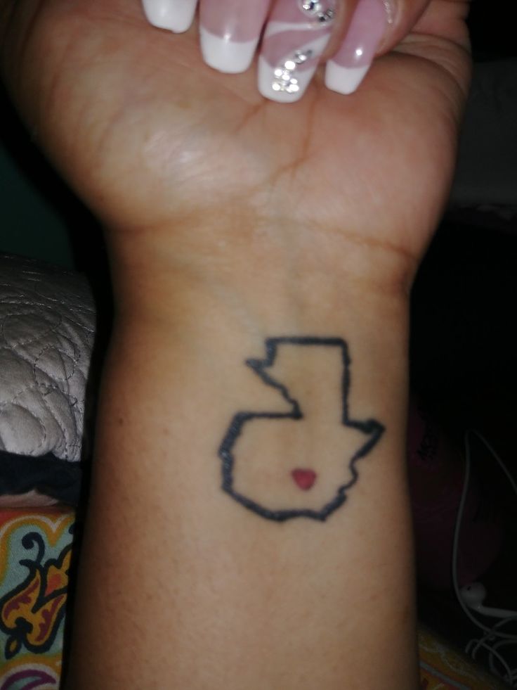 Guatemalan map Tattoo Tatuaje mapa Guatemala