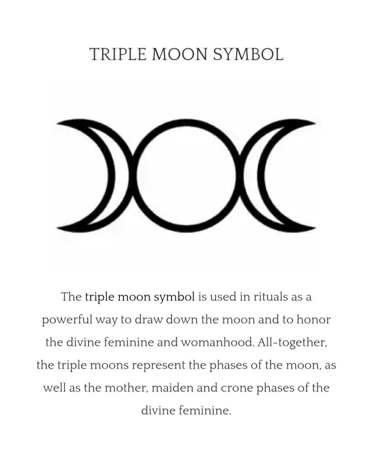 Triple Moon Symbol Tattoo