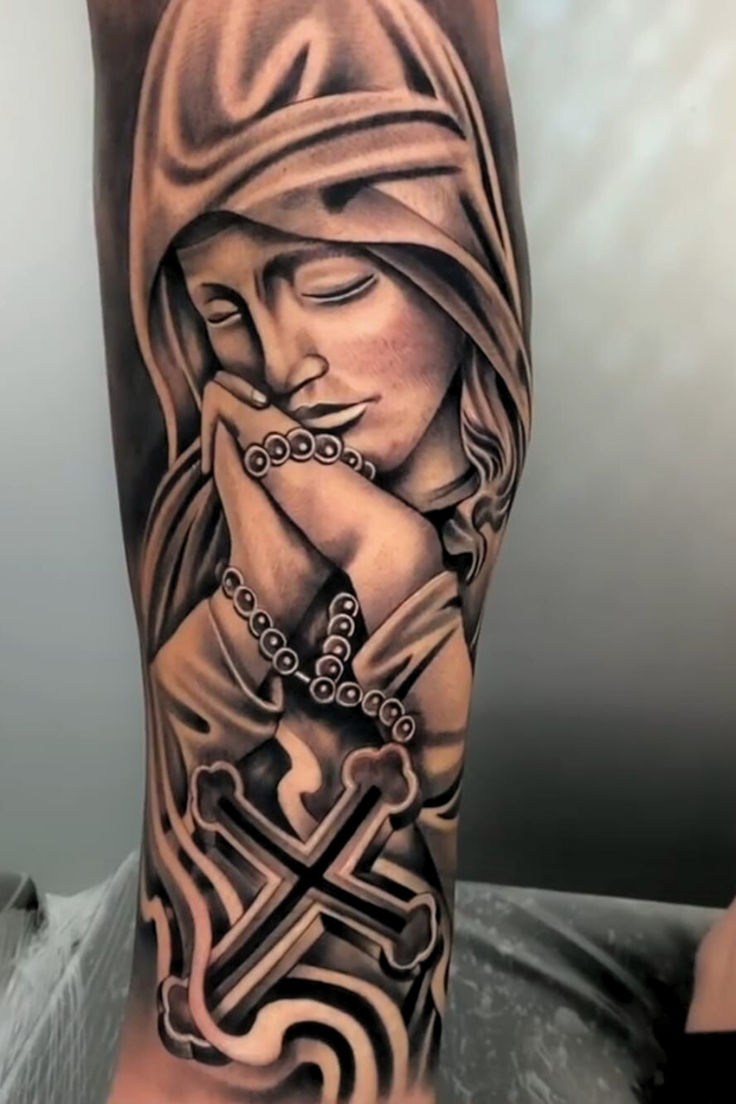 10+ Virgin Mary Tattoo Designs