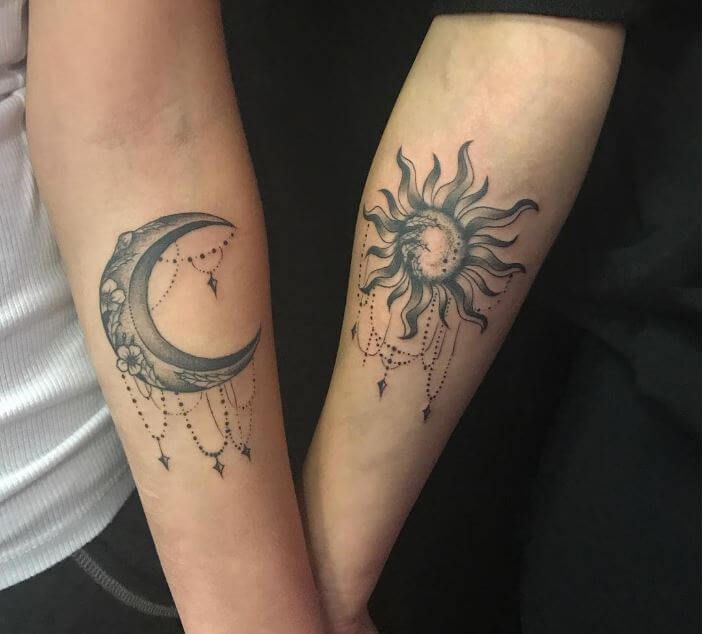 150+ Sun and Moon Tattoo Designs (2024) Meaningful Ideas for Best Friends