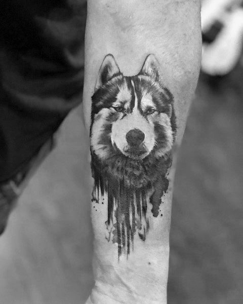 80 Epic Siberian Husky Tattoo Designs for Men