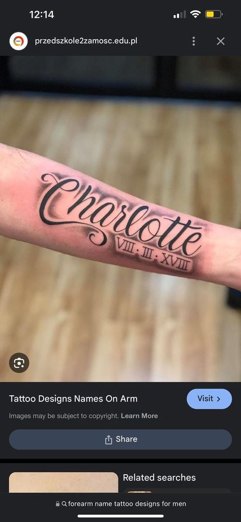 Back Last Name Tattoo Men